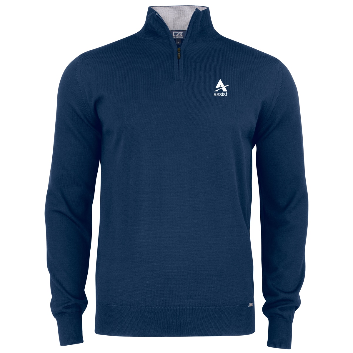 Halfzip genser i navy, unisex